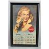 Image 1 : Coca Cola 1948 Advertising Calendar In Frame