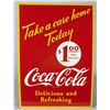 Image 2 : Coca Cola Double-Sided Tin Advertising Sign