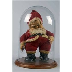 Coca-Cola Rubber Faced Santa In Display Case