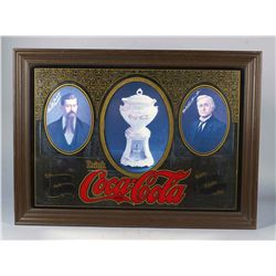 Large Coca Cola Framed Mirror Advertising Sign