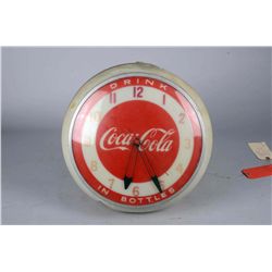 Coca Cola Round Light-Up Advertisement Clock