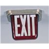 Image 1 : "Exit" Double-Sided Red Glass Hanging Sign