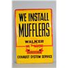Image 1 : Walker Mufflers Single Sided Tin Embossed Sign