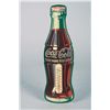 Image 1 : Coca-Cola Tin Die-Cut Bottle Thermometer Sign.