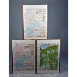 Lot Of 4 Vintage Color Utah Maps: