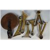Image 1 : Lot Of 25: Brass Rail Supports & End Caps For Bar