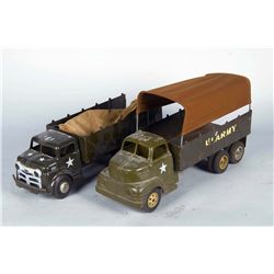 Lot Of 4 Marx Covered Trucks