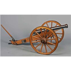 Lot Of 2: Miniature Wood & Metal Cannons