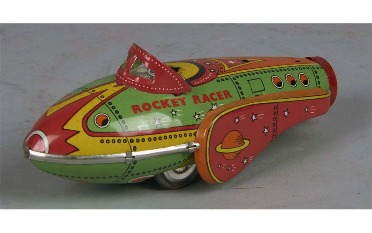 Schylling Rocket Racer Tin Litho Friction Toy