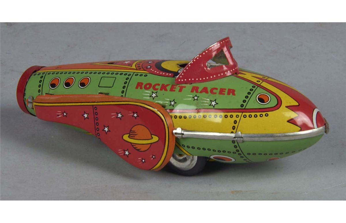 Schylling Rocket Racer Tin Litho Friction Toy