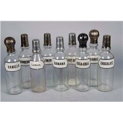Set Of 9: Soda Flavoring Bottles