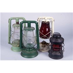 Lot of 4: Kerosene Lanterns.