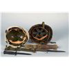 Image 2 : Lot Of 4: Military Items (2 Knives, 2 Helmets)