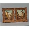 Image 1 : Lot of 2 Greek Ruins Prints w Small Ornate Frames