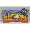 Image 1 : Harrah's Club Reno Single Sided Metal Car Topper.