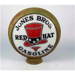 Red Hat Gasoline "Jones Bros" Gas Globe.