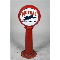 Lighted Mutual Gasoline Rabbit Globe On Red Base