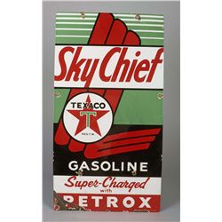 Porcelain Texaco Sky Chief Gas Sign.