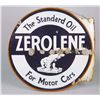 Image 2 : Zerolene Oil Double-Sided Round Porcelain Sign