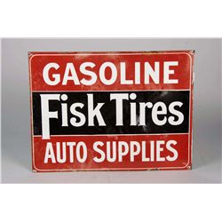 Fisk Tires Double-Sided Porcelain Sign