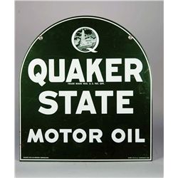 Quaker State Motor Oil Double-Sided Curved Sign