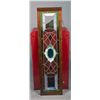 Image 1 : Long Leaded Glass Window Pane in Frame