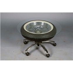 Motorcycle Wheel Coffee Table