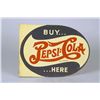 Image 2 : Buy Pepsi Here Tin Litho Flange Sign Double Dash