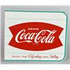 Image 1 : Coca Cola Tin Flange Fishtail Advertising Sign