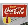Image 2 : Drink Coca Cola Tin Flange Advertising Sign