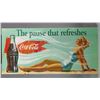 Image 2 : 2-side Coca Cola Cardboard Litho Advertising Sign