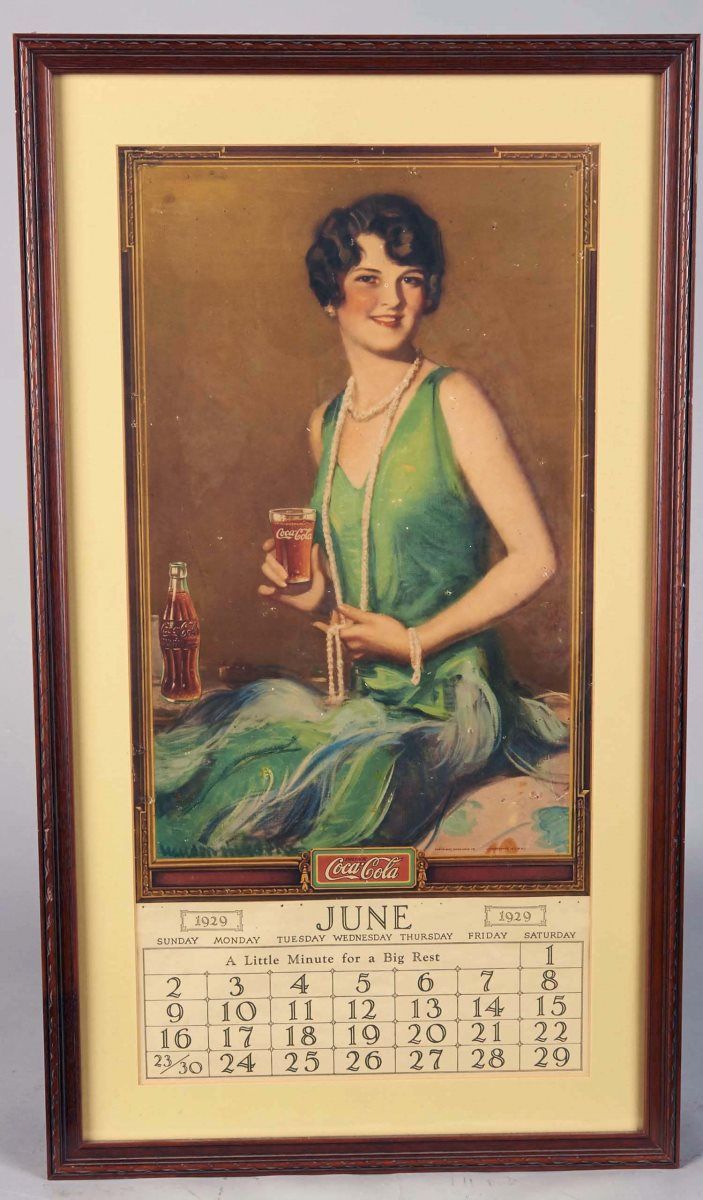 Coca Cola 1929 Litho Advertising Calendar