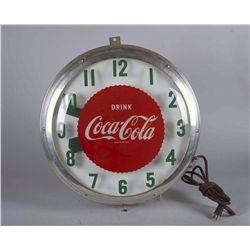 Large Drink Coca Cola Lighted Clock