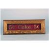 Image 1 : Coca Cola 5 Cent Reverse On Glass Sign in Frame