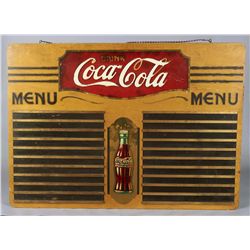 Coca Cola Wood Menu Board Sign