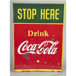 Coca Cola Double-Sided Porcelain Sign