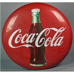 Coca Cola Round Disc Icon Porcelain Sign