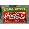 Image 1 : Large Coca Cola Drug Store Porcelain Sign