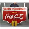 Image 1 : Large Drink Coca Cola Double-Sided Porcelain Sign