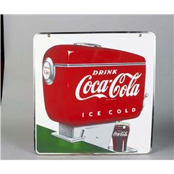 Coca Cola Double-Sided Porcelain Advertising Sign