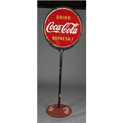 Coca Cola Tall Double-Sided Lollipop Sign