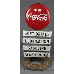 Drink Coca Cola Double-Sided Service Station Sign