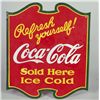 Image 2 : Coca Cola Porcelain Flange Advertising Sign