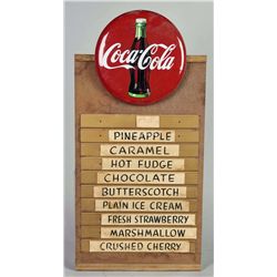 Coca Cola Wood Menu Board Sign