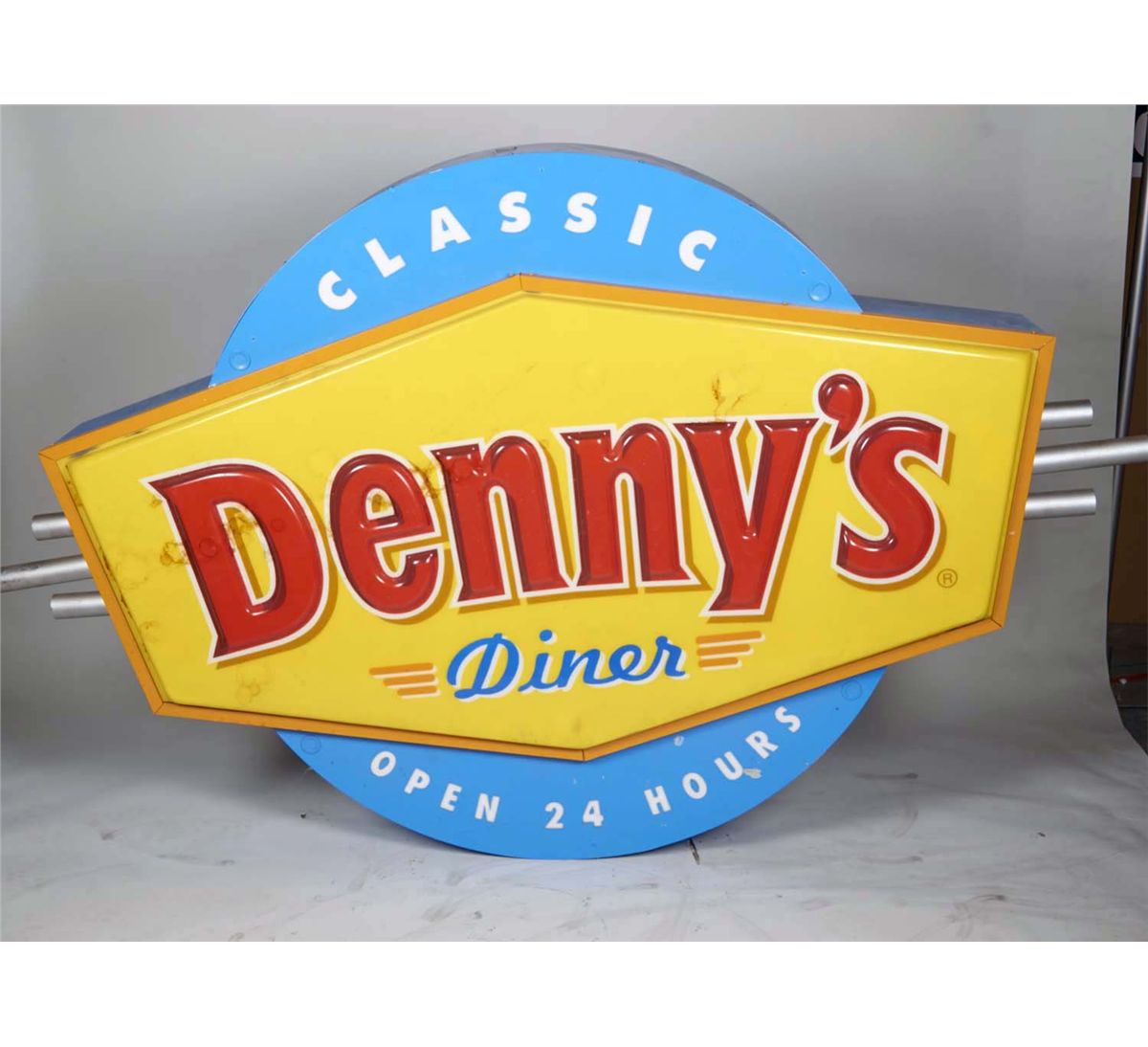 Large Light-up Denny's Restaurant Sign.