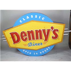 Large Light-up Denny's Restaurant Sign.