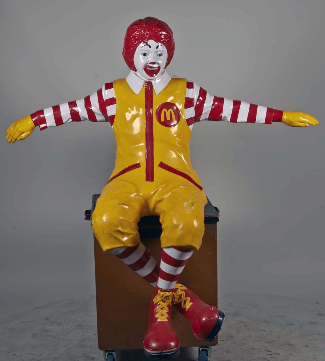 Life Size Ronald McDonald Bench Sitter Statue.