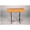 Image 1 : Butcher Block Table on Sewing Machine Stand
