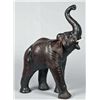 Image 1 : Leather Wrapped Carved Wood Elephant