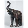 Image 2 : Leather Wrapped Carved Wood Elephant